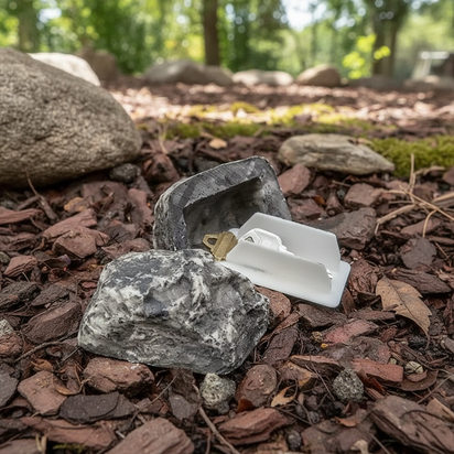 Creative Outdoor Garden Hidden Door Key Box Simulation Small Stone Jewelry Hidden Spare Key Simulation Stone Camouflage Key Box